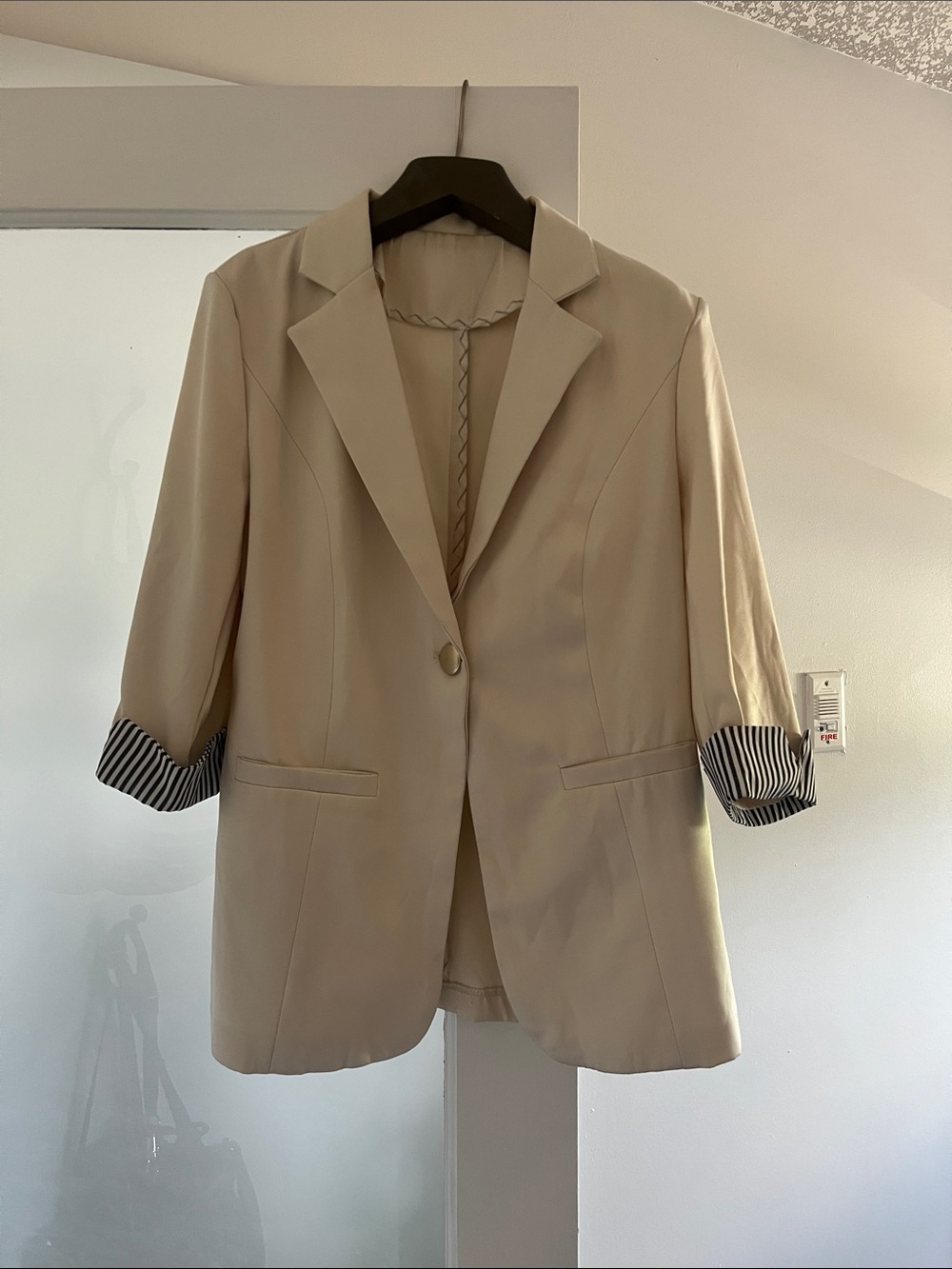 SHEIN Rust Brown Single-Button Tailored Blazer